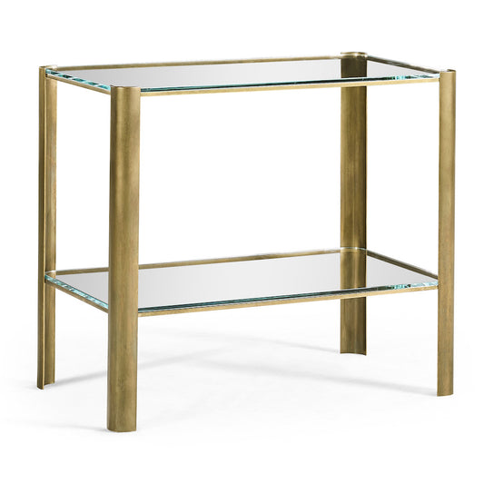 Jonathan Charles Fine Furniture - Brass & Glass End Table - 494975-LAB view 1