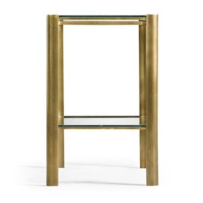 Jonathan Charles Fine Furniture - Brass & Glass End Table - 494975-LAB view 3