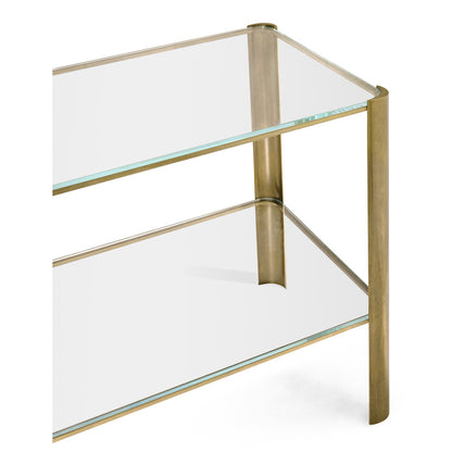 Jonathan Charles Fine Furniture - Brass & Glass End Table - 494975-LAB view 6