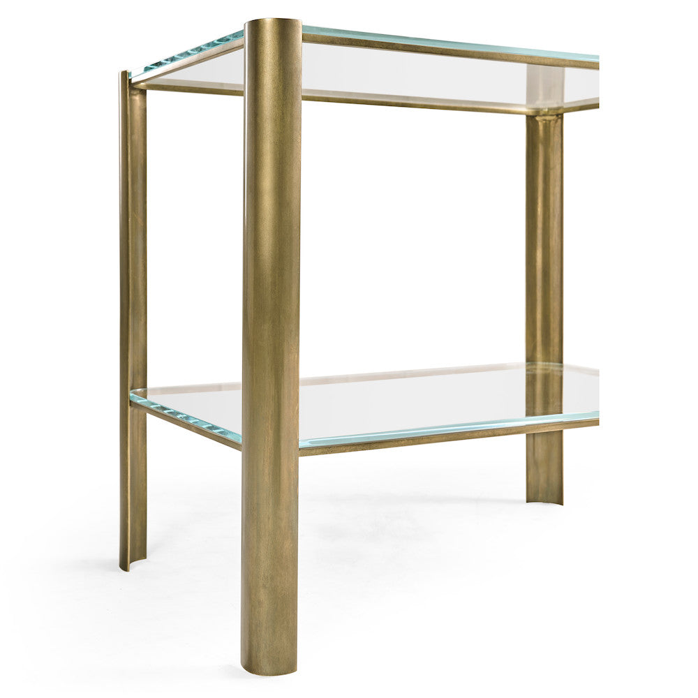 Jonathan Charles Fine Furniture - Brass & Glass End Table - 494975-LAB view 7