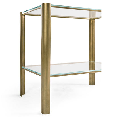 Jonathan Charles Fine Furniture - Brass & Glass End Table - 494975-LAB view 7