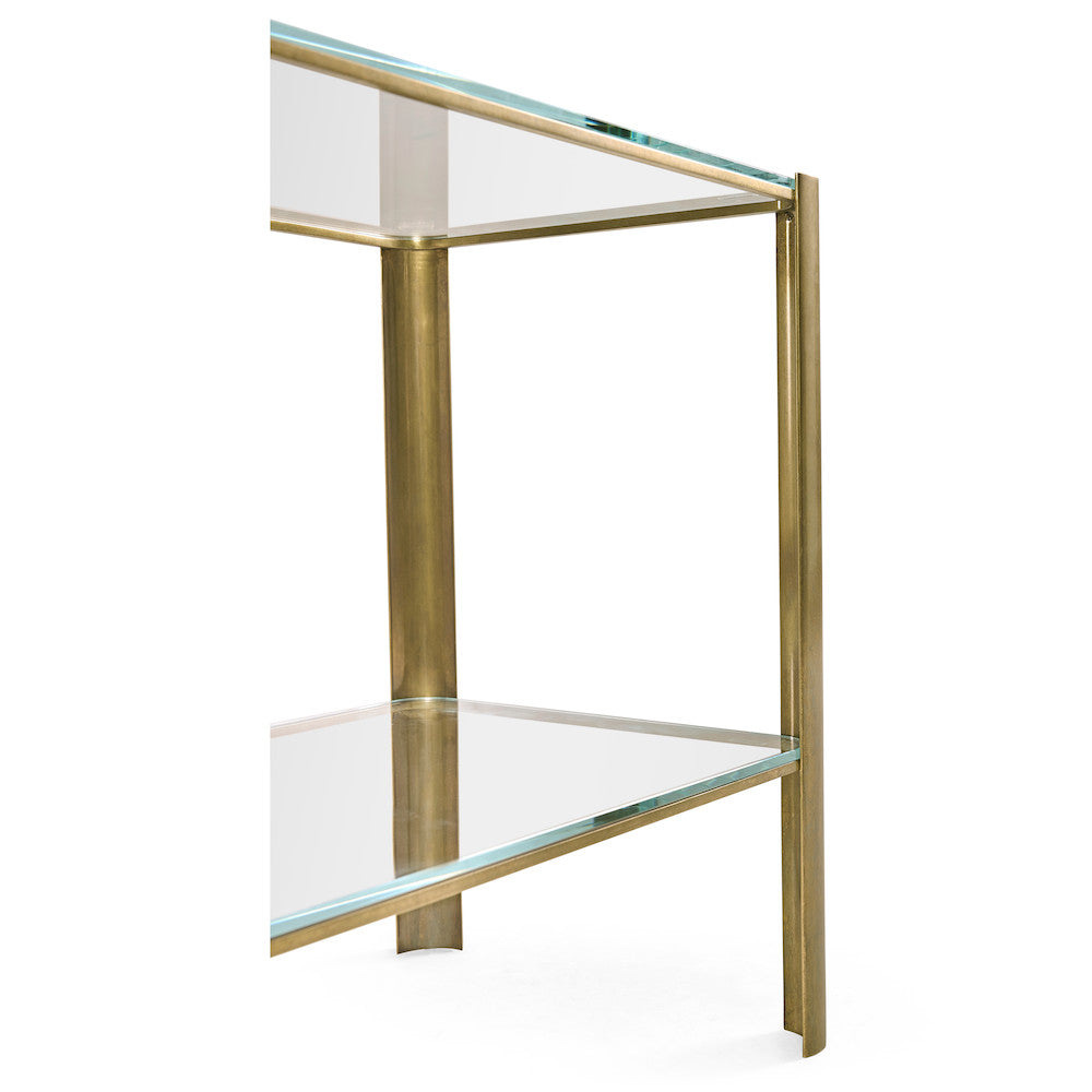 Jonathan Charles Fine Furniture - Brass & Glass End Table - 494975-LAB view 8