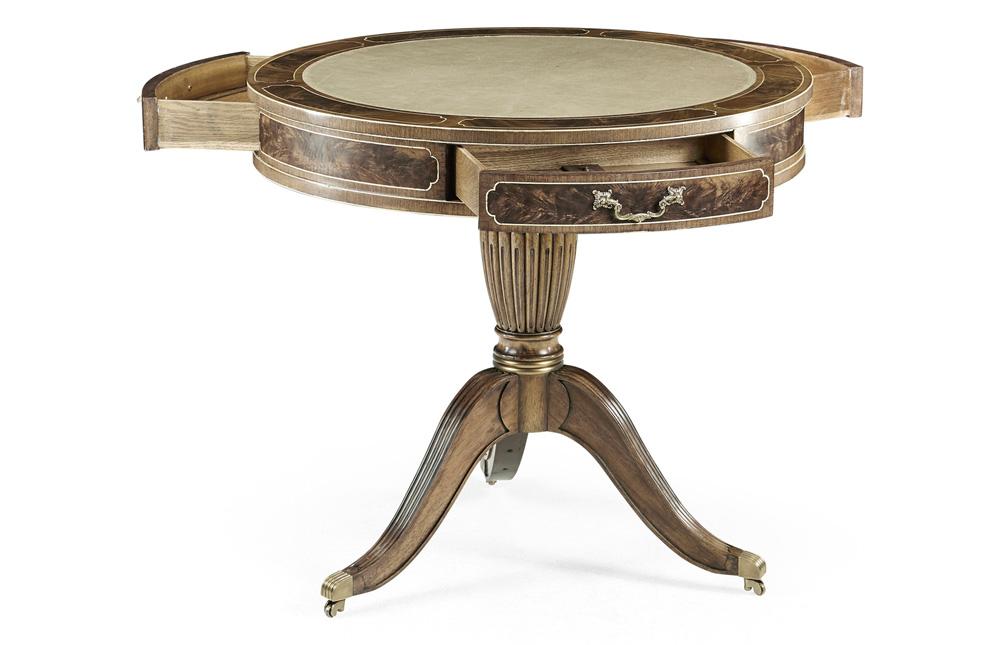Jonathan Charles Fine Furniture - Buckingham Bleached Mahogany Drum Table - 492611-MBL-L030 veiw 3