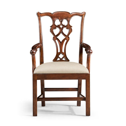 Jonathan Charles Fine Furniture - Buckingham Chippendale Antique Mahogany Arm Chair - 493330-AC-MAH-F200 view 2