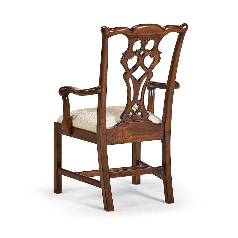 Jonathan Charles Fine Furniture - Buckingham Chippendale Antique Mahogany Arm Chair - 493330-AC-MAH-F200 view 3