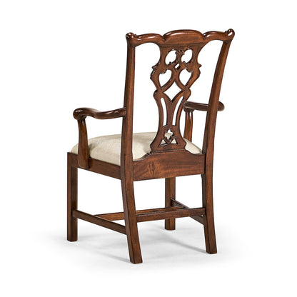 Jonathan Charles Fine Furniture - Buckingham Chippendale Antique Mahogany Arm Chair - 493330-AC-MAH-F200 view 3