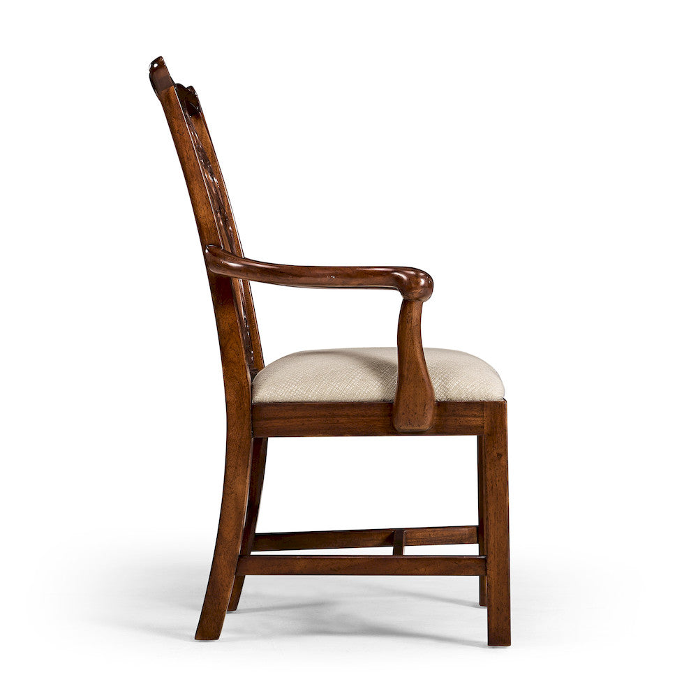 Jonathan Charles Fine Furniture - Buckingham Chippendale Antique Mahogany Arm Chair - 493330-AC-MAH-F200 view 4