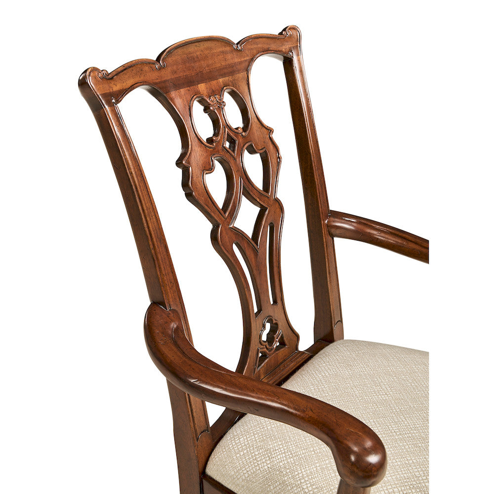 Jonathan Charles Fine Furniture - Buckingham Chippendale Antique Mahogany Arm Chair - 493330-AC-MAH-F200 view 6
