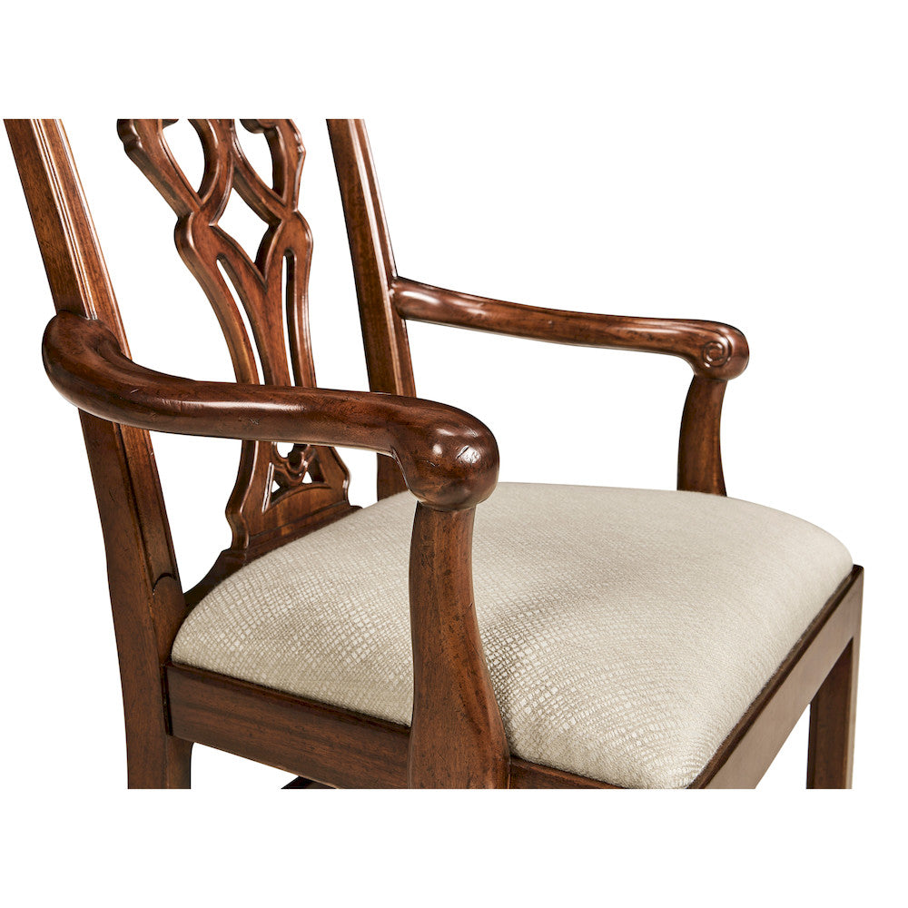 Jonathan Charles Fine Furniture - Buckingham Chippendale Antique Mahogany Arm Chair - 493330-AC-MAH-F200 view 7