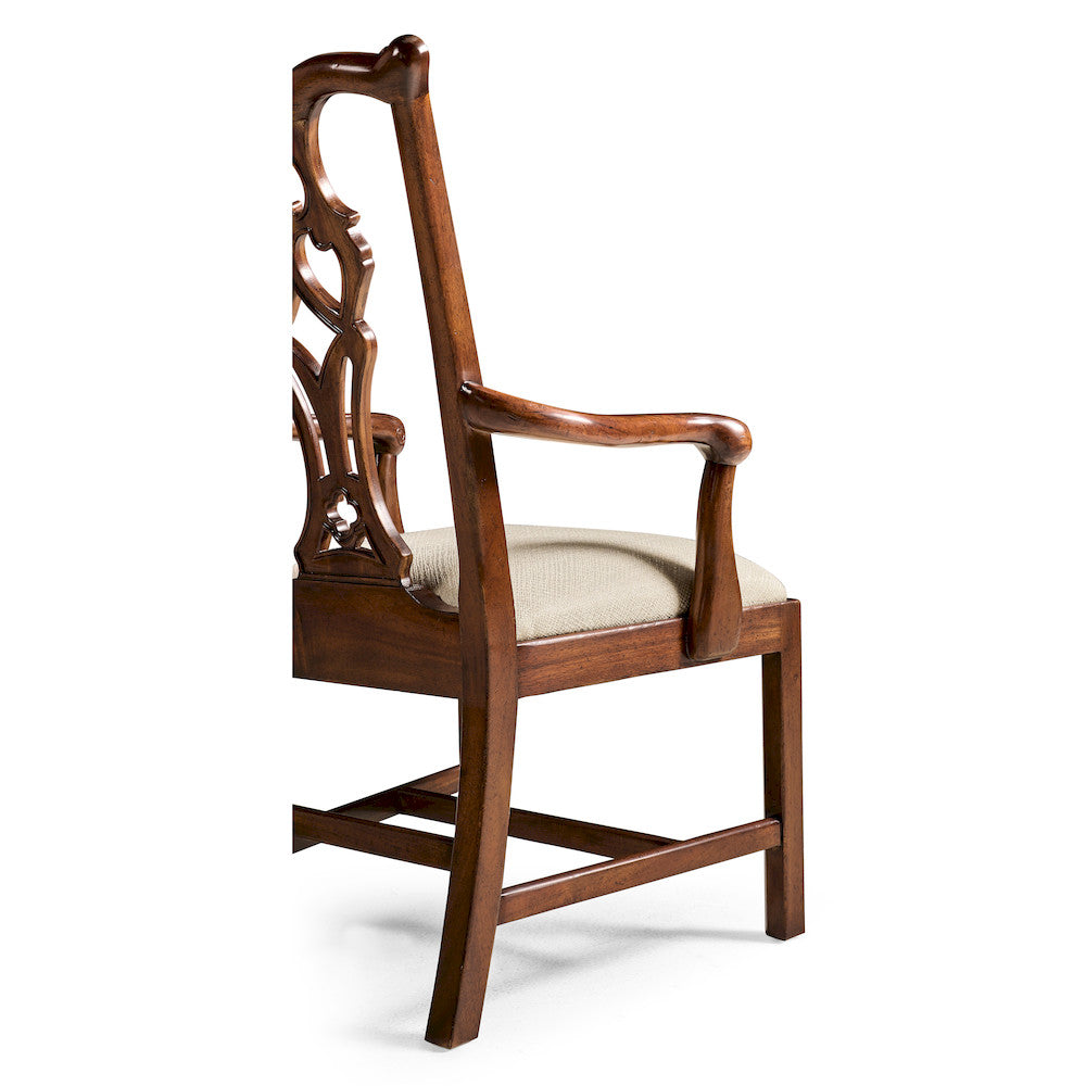 Jonathan Charles Fine Furniture - Buckingham Chippendale Antique Mahogany Arm Chair - 493330-AC-MAH-F200 view 8