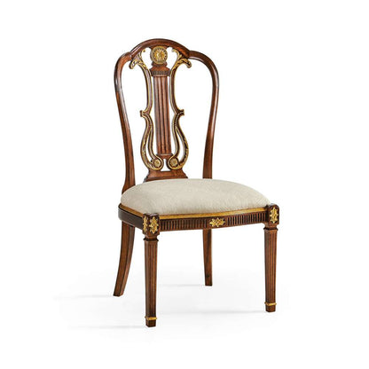 Jonathan Charles Fine Furniture - JC Traditional - Buckingham Neo-classical Gilded Lyre Back Dining Chair - 492836-SC-MAH-F200 veiw 1