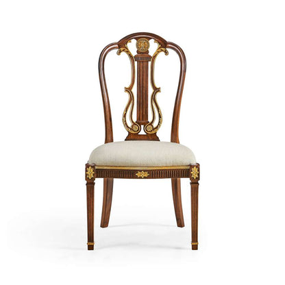 Jonathan Charles Fine Furniture - JC Traditional - Buckingham Neo-classical Gilded Lyre Back Dining Chair - 492836-SC-MAH-F200 veiw 3