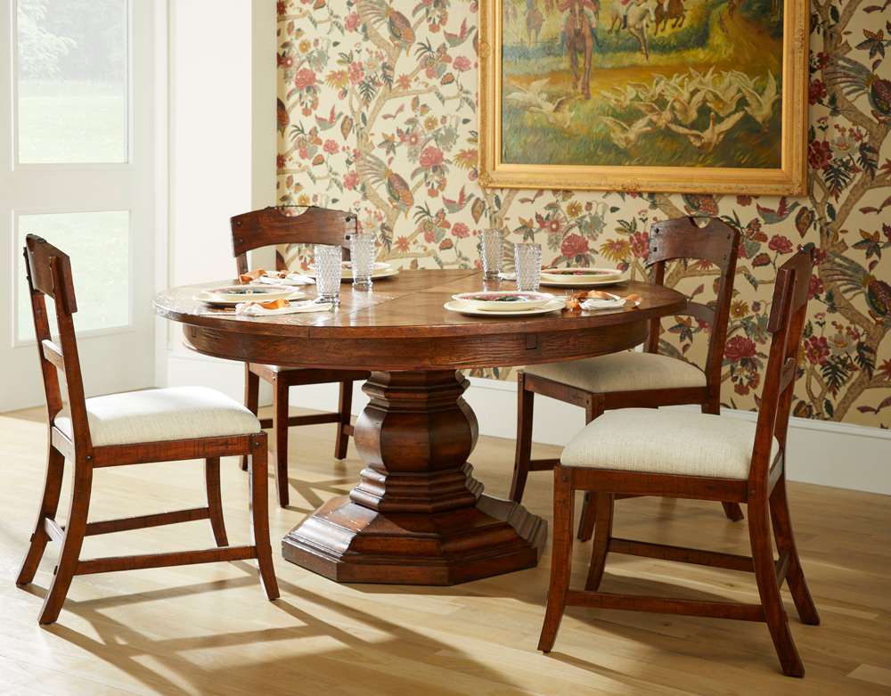 Jonathan Charles Fine Furniture - Casual Accents Country Walnut Planked Side Chair - 491076-SC-CFW-F400 veiw 3