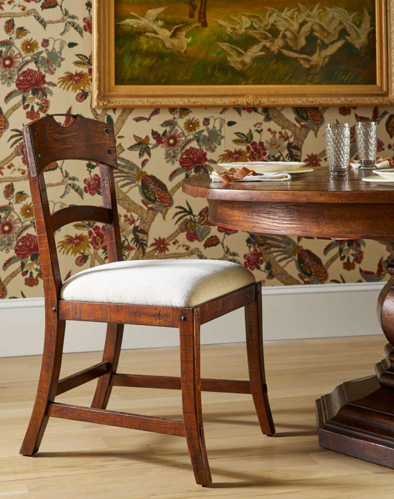 Jonathan Charles Fine Furniture - Casual Accents Country Walnut Planked Side Chair - 491076-SC-CFW-F400 veiw 6