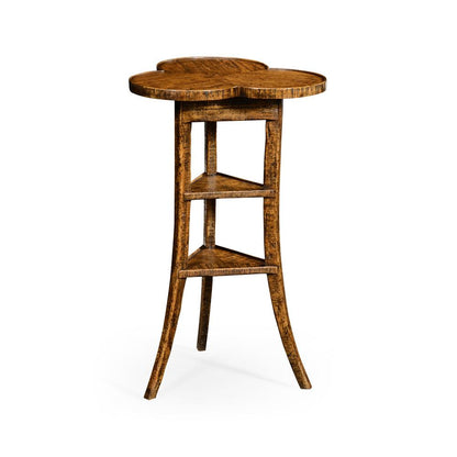 Jonathan Charles Fine Furniture - Casual Accents Country Walnut Trefoil Side Table - 491037-CFW veiw 1