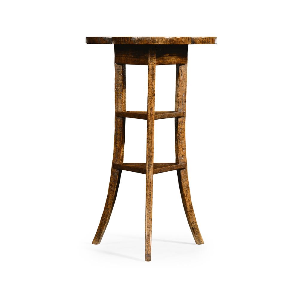 Jonathan Charles Fine Furniture - Casual Accents Country Walnut Trefoil Side Table - 491037-CFW veiw 2