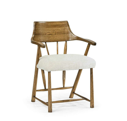 Jonathan Charles Fine Furniture - Casual Accents Medium Driftwood Captains Chair, Shambala - 492783-DTM-F400 veiw 1
