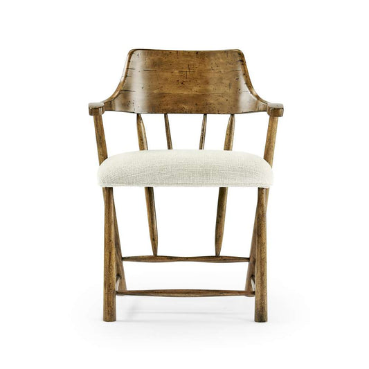 Jonathan Charles Fine Furniture - Casual Accents Medium Driftwood Captains Chair, Shambala - 492783-DTM-F400 veiw 2