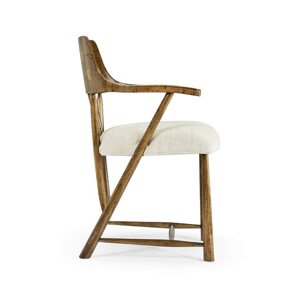 Jonathan Charles Fine Furniture - Casual Accents Medium Driftwood Captains Chair, Shambala - 492783-DTM-F400 veiw 3