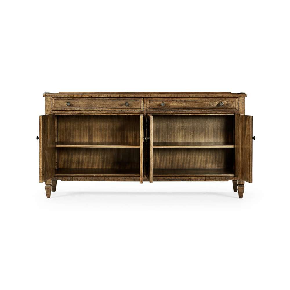 Jonathan Charles Fine Furniture - Casual Accents Medium Driftwood Credenza - 491025-DTM veiw 4