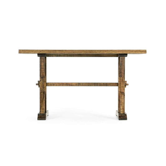Jonathan Charles Fine Furniture - Casual Accents Medium Driftwood Dining Table 54in - 491061-54L-DTM veiw 2