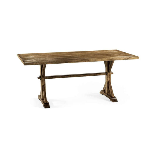 Jonathan Charles Fine Furniture - Casual Accents Medium Driftwood Dining Table 72in - 491060-72L-DTM veiw 1