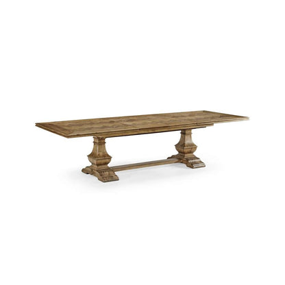 Jonathan Charles Fine Furniture - Casual Accents Medium Driftwood Parquet Top Dining Table - 491169-86L-DTM veiw 3