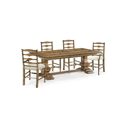 Jonathan Charles Fine Furniture - Casual Accents Medium Driftwood Parquet Top Dining Table - 491169-86L-DTM veiw 5