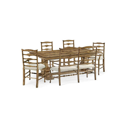 Jonathan Charles Fine Furniture - Casual Accents Medium Driftwood Parquet Top Dining Table - 491169-86L-DTM veiw 6