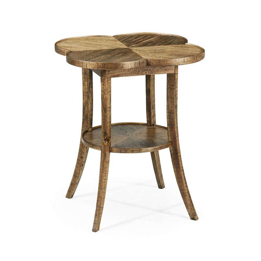 Jonathan Charles Fine Furniture - Casual Accents Medium Driftwood Quatrefoil Accent Table - 491043-DTM veiw 1