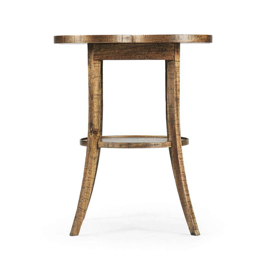Jonathan Charles Fine Furniture - Casual Accents Medium Driftwood Quatrefoil Accent Table - 491043-DTM veiw 2