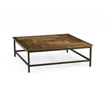 Jonathan Charles Fine Furniture - Casual Accents Medium Driftwood Square Coffee Table - 491014-DTM veiw 1