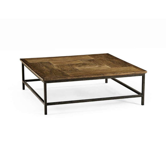Jonathan Charles Fine Furniture - Casual Accents Medium Driftwood Square Coffee Table - 491014-DTM veiw 1