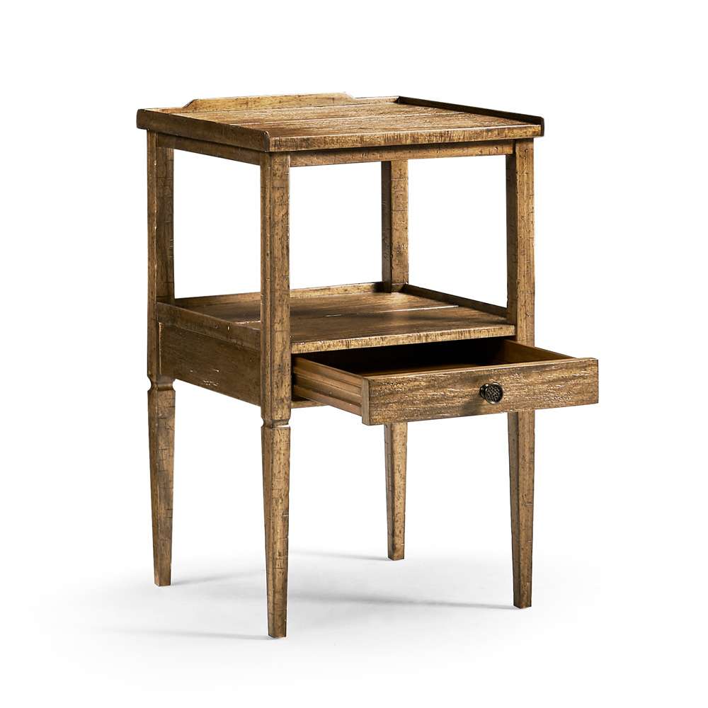 Jonathan Charles Fine Furniture - Casual Accents Medium Driftwood Square End Table - 491023-DTM veiw 2