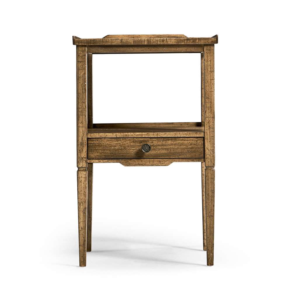 Jonathan Charles Fine Furniture - Casual Accents Medium Driftwood Square End Table - 491023-DTM veiw 3