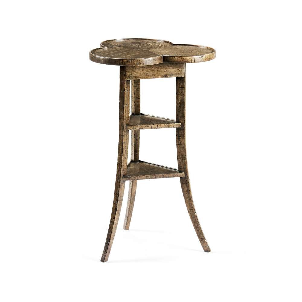 Jonathan Charles Fine Furniture - Casual Accents Medium Driftwood Trefoil Side Table - 491037-DTM veiw 1