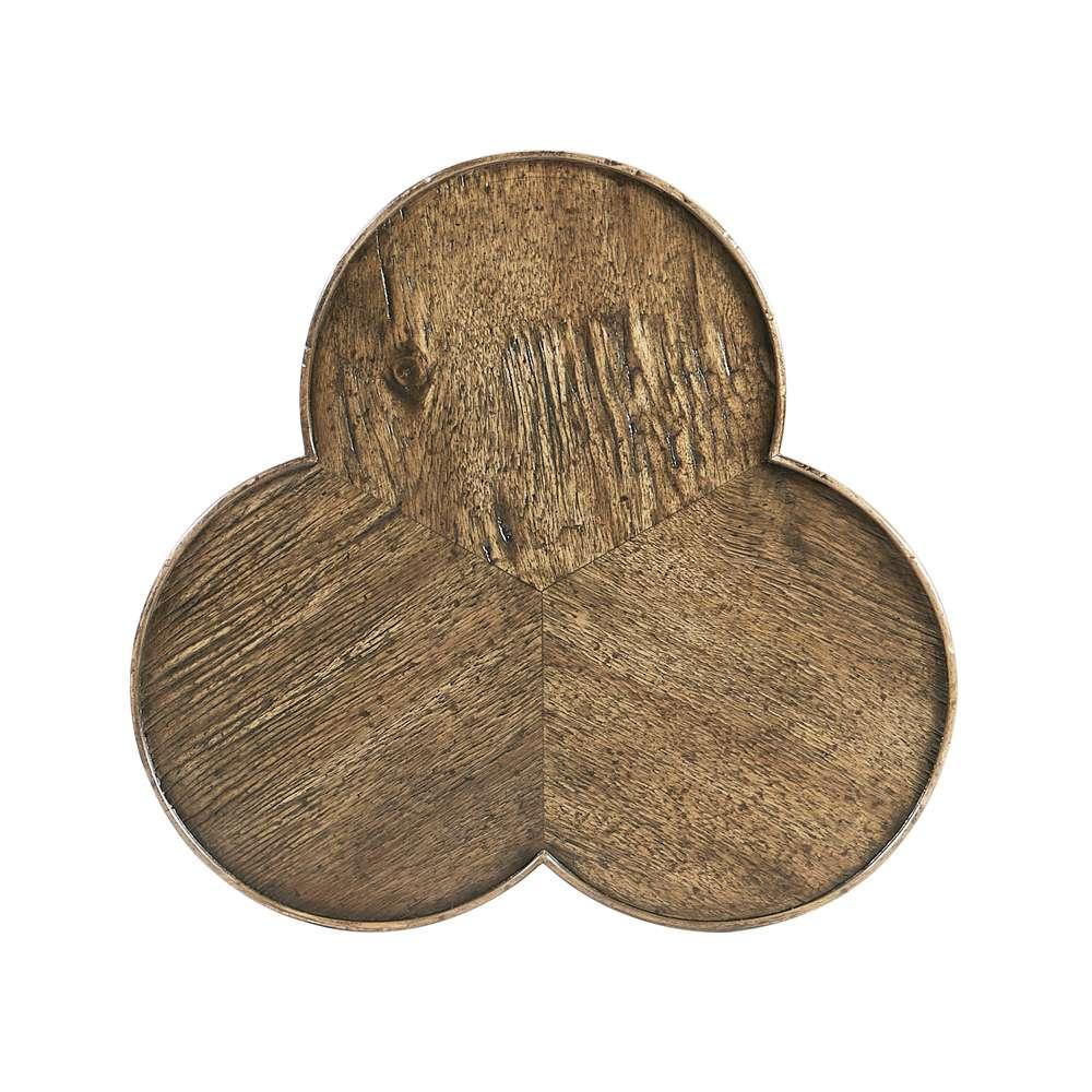 Jonathan Charles Fine Furniture - Casual Accents Medium Driftwood Trefoil Side Table - 491037-DTM veiw 3