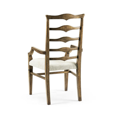Jonathan Charles Fine Furniture - Casual Accents Pompano Ladderback Arm Chair - 491198-AC-DTM-F400 veiw 2