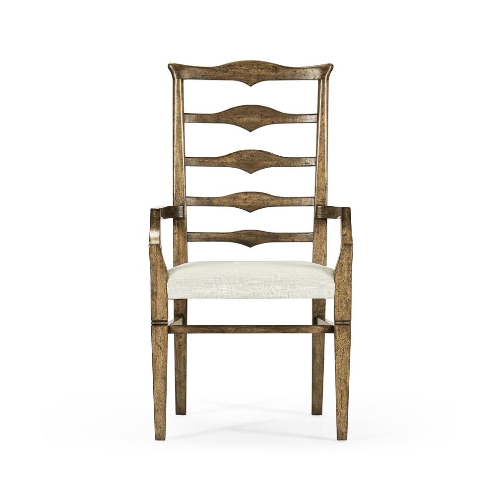 Jonathan Charles Fine Furniture - Casual Accents Pompano Ladderback Arm Chair - 491198-AC-DTM-F400 veiw 3