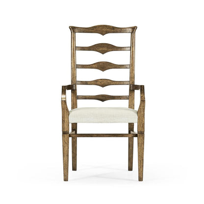 Jonathan Charles Fine Furniture - Casual Accents Pompano Ladderback Arm Chair - 491198-AC-DTM-F400 veiw 3