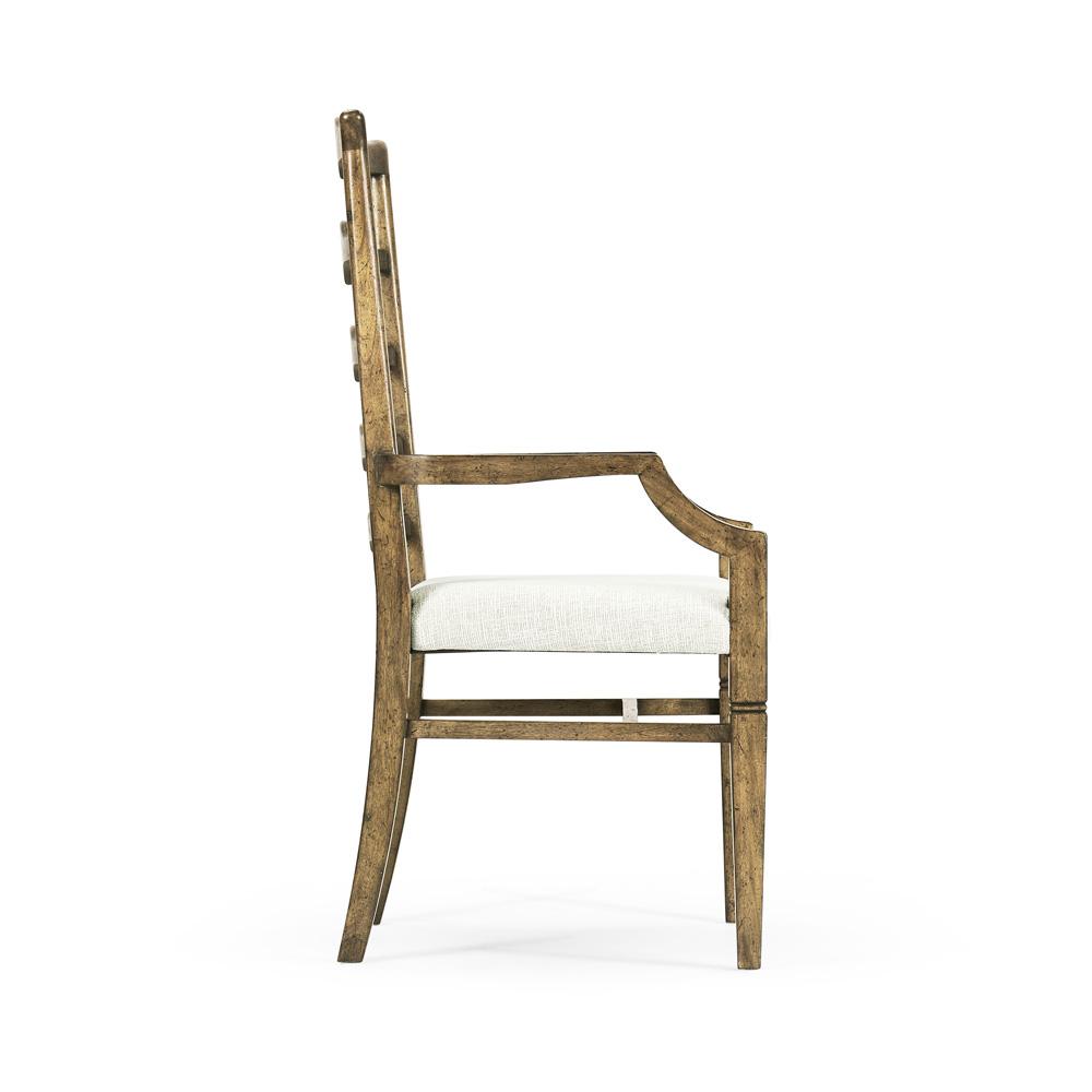 Jonathan Charles Fine Furniture - Casual Accents Pompano Ladderback Arm Chair - 491198-AC-DTM-F400 veiw 4