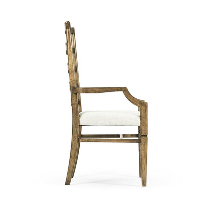 Jonathan Charles Fine Furniture - Casual Accents Pompano Ladderback Arm Chair - 491198-AC-DTM-F400 veiw 4