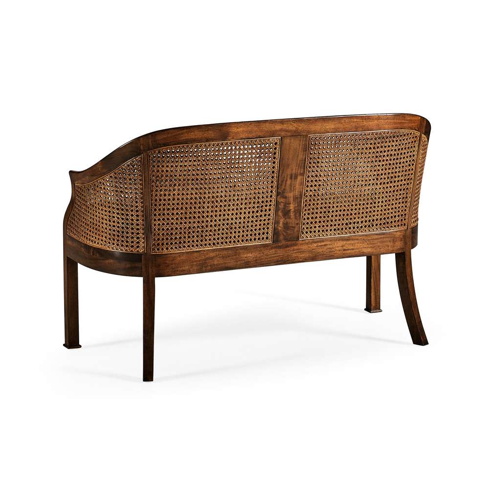 Jonathan Charles Fine Furniture - Casual Accents Walnut Salon Settee Cane Back Seat - 492247-WAL-F400 veiw 2