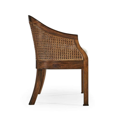 Jonathan Charles Fine Furniture - Casual Accents Walnut Salon Settee Cane Back Seat - 492247-WAL-F400 veiw 4