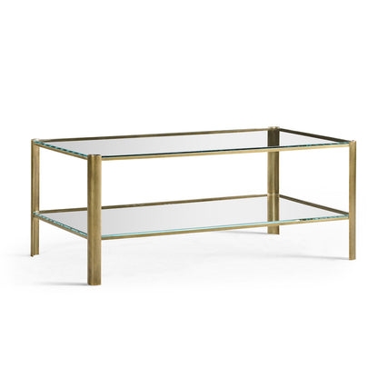 Jonathan Charles Fine Furniture - Cosmo Antique Brass Cocktail Table - 494977-LAB view 1