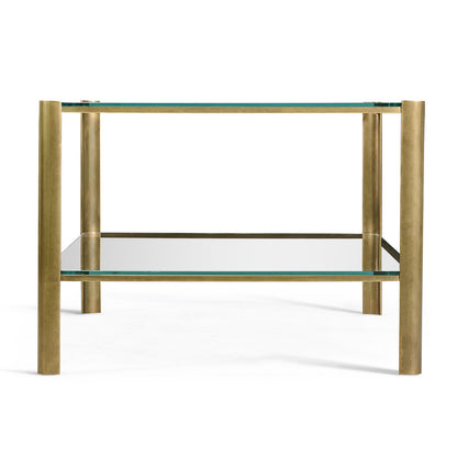Jonathan Charles Fine Furniture - Cosmo Antique Brass Cocktail Table - 494977-LAB view 3