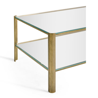 Jonathan Charles Fine Furniture - Cosmo Antique Brass Cocktail Table - 494977-LAB view 4