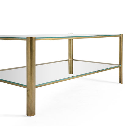 Jonathan Charles Fine Furniture - Cosmo Antique Brass Cocktail Table - 494977-LAB view 5