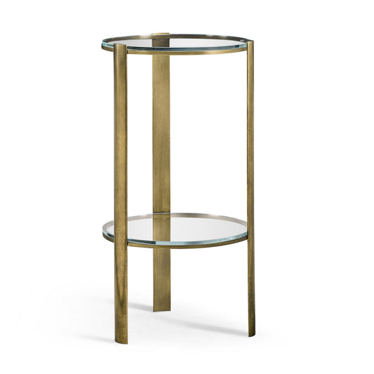 Jonathan Charles Fine Furniture - Cosmo Antique Brass Drinks Table - 494976-LAB view 1