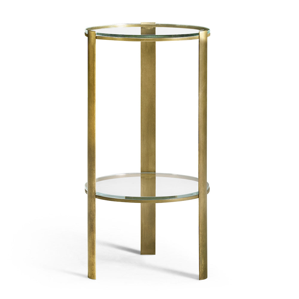 Jonathan Charles Fine Furniture - Cosmo Antique Brass Drinks Table - 494976-LAB view 3
